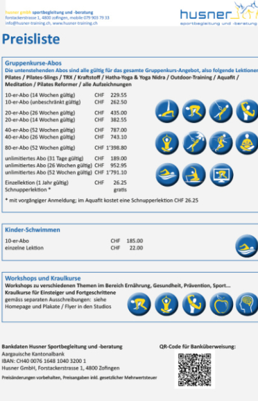 Preisliste 2024